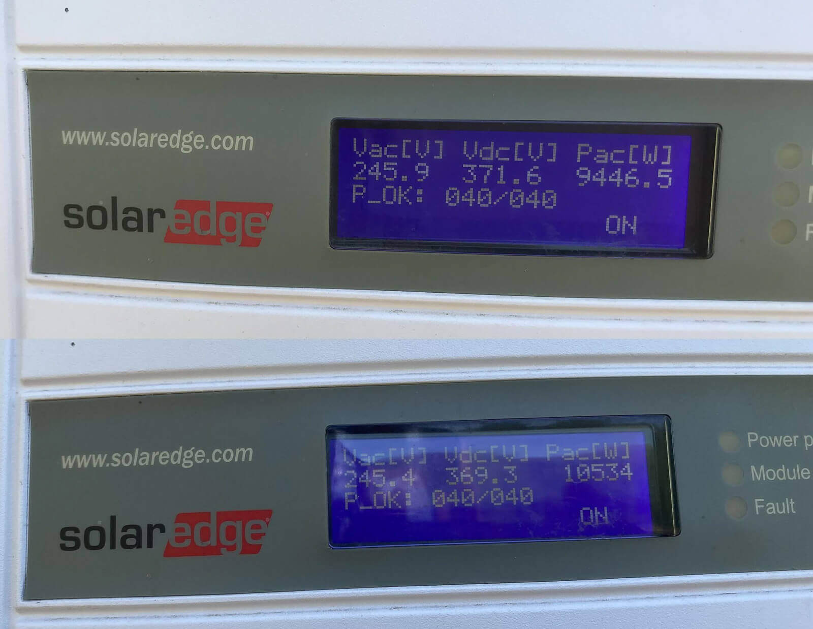 Comparing the rate of power generation before and after cleaning panels