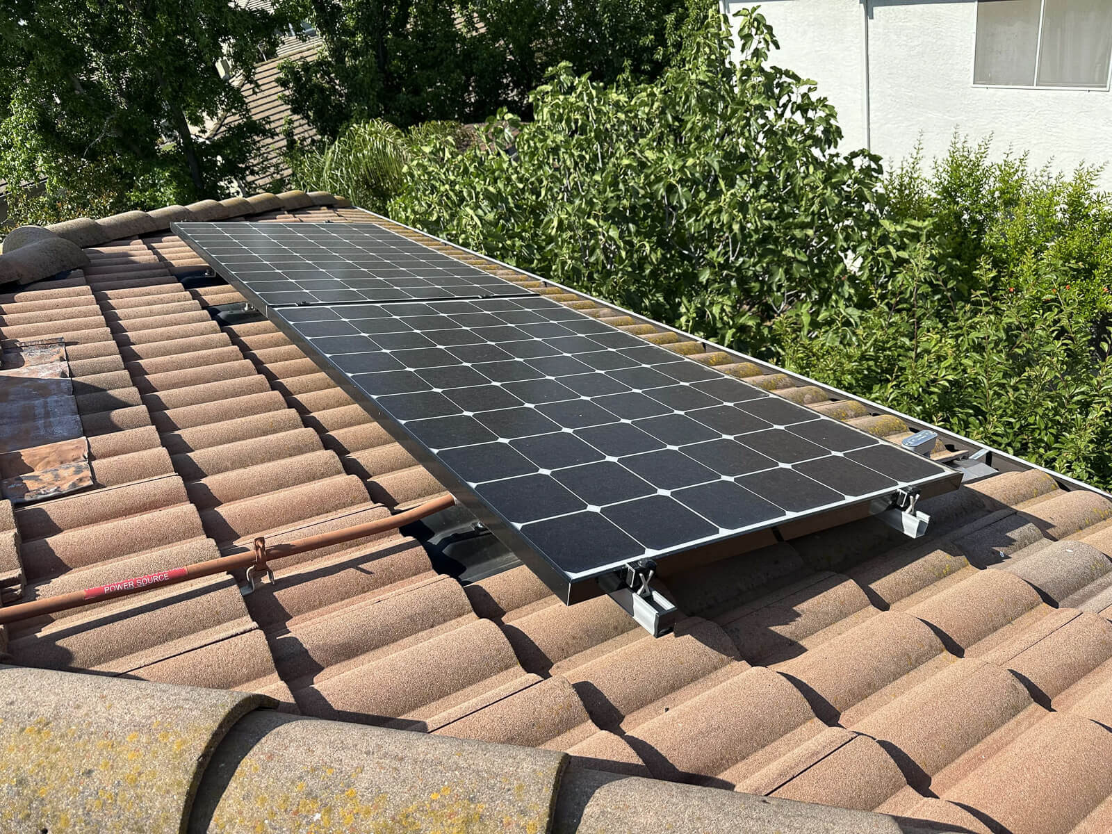 Solar panels before professional cleaning